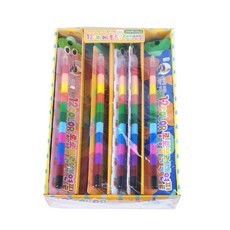 롱롱 블럭 색연필 20p 포장 랜덤 발송, 12색