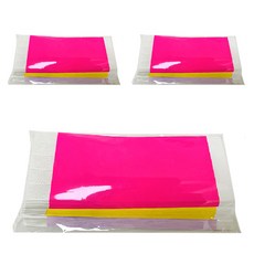 門票手環 3種 x 100入 套組, 螢光粉 + 淺紫色 + 黃色, 1套