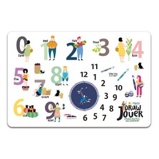 Kome Moi珠子畫時鐘數字拼圖, 1個, 33件