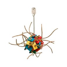 주맥스 화이어볼 조류장난감 새장 횟대 S, 혼합색상, 1개