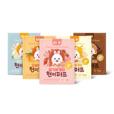 엘빈즈 현미퍼프 쌀과자 10g x 2p x 5종 세트, 초코, 감귤, 바나나, 치즈, 딸기, 1세트