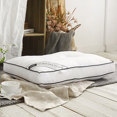 I'm Living 重量提升黑色線條飯店用奈米微細一般頸椎型魔術枕芯, 白色的