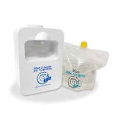 Morning Dew 馬桶座墊清潔器分配器 白色 + 清潔液補充包 800ml 套組, 1套