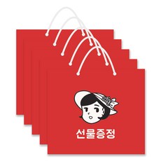 Dalphong 驚喜贈禮禮物提袋 5入, 紅色