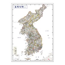 Map.Come 白色塗層韓國地圖 78 x 110cm, 1個