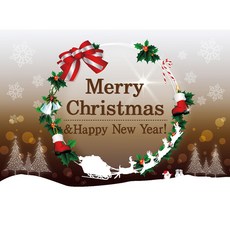 Party09 聖誕節超大型橫幅, 棕色