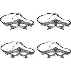 網狀蕾絲迷你皇冠面具 4p, 單色