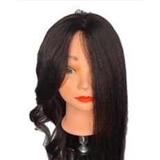 인모 연습용 전체 가발 55cm, 검정, 1개