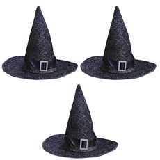 奢華亮片女巫帽, 混色, 3個