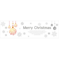 Party09 聖誕節橫式布條, 白色系