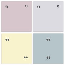 RIHOON Square Life 年糕備忘錄紙報價 4件套, 淺棕色、灰色、對角線、上下, 1套