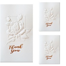 Hallmark 精細雕刻感謝卡 KEM3806, 混色, 3個