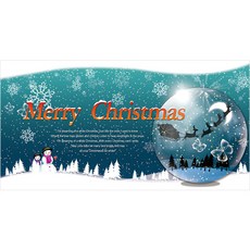 PARTY 09 聖誕節大型橫幅, 祖母綠藍