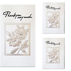 Hallmark 高級雕刻感謝卡 KEM3804, 混色, 3個