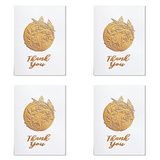 Hallmark 高級雕刻感謝卡 KEM2506, 混合色, 4個