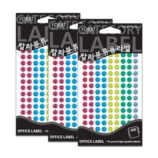 쁘띠팬시 칼라 분류용 라벨스티커 20-HR305A, 7장, 3개