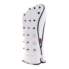 HENRY STUART 字母標誌鉚釘高爾夫球道木桿套, 白色