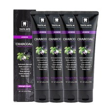 tooth note 木炭牙膏 茉莉味, 150克, 4個