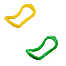 怪獸環 瑜珈環 2入 + 收納袋 1入, 黃色, 綠色