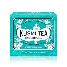 KUSMI TEA Xpure 濃濃平紋細布茶包綠茶, 2.2g, 20包, 1盒
