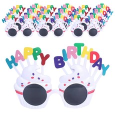 生日派對眼鏡, 白色, 10個