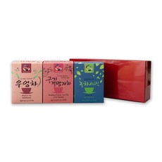 精選綜合茶包禮盒 3款, 牛蒡茶+綠茶+枸杞決明子茶, 1組