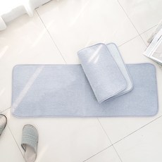 아포아룸 심플 비비드 발주방매트 2종 세트, 그레이