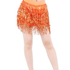 dancedome Mol 6層亮片裙 LDS3300, 橘子