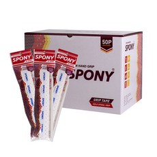 SPONY 羽球軟式合身孔洞螺旋握把布 N-3000, 白色, 50個