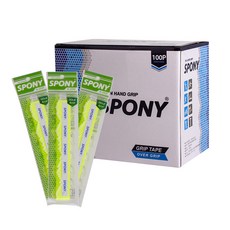 SPONY 柔軟貼合孔洞羽毛球握把布 N-2000 100入, 螢光黃