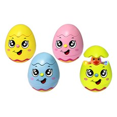 BlueMato 一閃一閃音樂不倒翁雞蛋玩具 4入, 隨機出貨