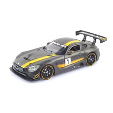 1:24 梅賽德斯-賓士 AMG GT3 複刻壓鑄車模型 MTX737840MGY, 霧面灰色, 本產品