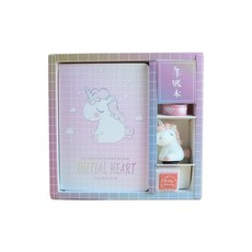 獨角獸日記本組, 粉色的
