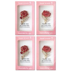 X100-1 胸針感謝卡 2款套組, 混色, 2套