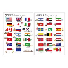 國旗 1 + 2 全球學習海報套組, Mellow