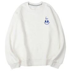 VENHIT 雀斑微笑Hi字樣寬鬆棉質長袖上衣