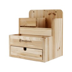 moodiswork 多功能木質收納架M號, 原木色, 1組