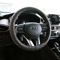 ruzen Akmo 壓花皮革方向盤套, 深棕色