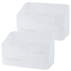 Dearies 現代化妝品收納盒, 白色, 2個