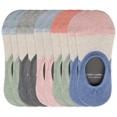 COZY LABEL 女款時尚彩色隱形襪 5款 2組