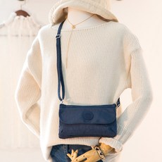 CCREANG 休閒斜背包兩用手拿迷你包 W8102, 藍色