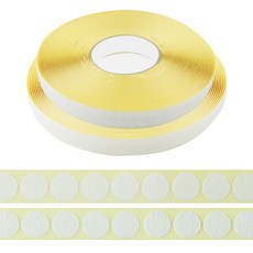 Uniart 圓形捲式魔鬼氈膠帶組 白色 20mm x 18m, 1套