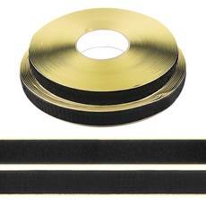 Uniart 捲式魔鬼氈 黏扣帶 2.5cm x 18m 2件組 黑色, 1套