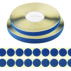유니아트 롤 원형 찍찍이 밸크로 테이프 2cm x 18m 2종 세트 파랑, 1세트