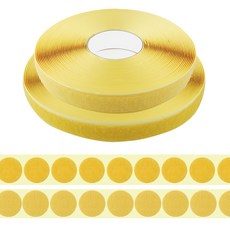 유니아트 롤 원형 찍찍이 밸크로 테이프 2cm x 18m 2종 세트 노랑, 1세트