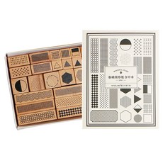 JH 公司復古木郵票套組, 單色, 單色