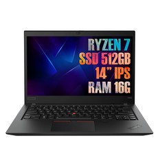 레노버 2019 ThinkPad T495s 14, 블랙, 라이젠7 Pro 2세대, 512GB, 16GB, WIN10 Pro, 20QJS02A00