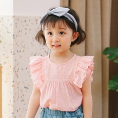 Lala Amang 女童荷葉邊袖襯衫