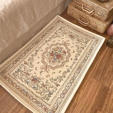 진심디자인 프렌치 자카드 패턴 스퀘어 러그