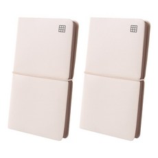 RIHOON 網格記事本 2入+貼紙 2入, 象牙白